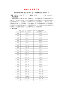 研究城镇居民可支配收入与人均消费性支出的关系(计量经济学模型)