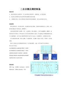 研究式实验-二水合氯化铜的制备(氢氧化铜沉淀法)