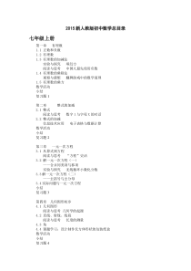武汉市初中数学总目录(2015新人教版-已排版)