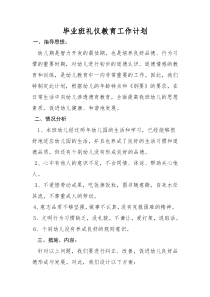 毕业班礼仪教育工作计划
