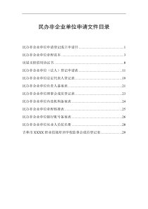 民办非企业单位(法人)登记申请表及其他申请文件填写范例