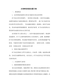 水灾事故现场处置方案