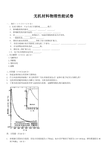 材料09-3无机材料物理性能试卷及答案