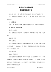 淋新办公楼模板施工方案