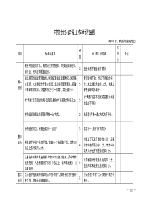 村党组织建设工作考评细则