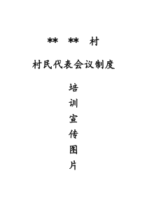 村民代表会议制度档案封皮