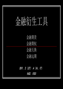 人大经济在职研究生金融衍生工具课件