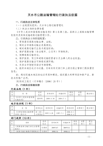 天水市公路运输管理处行政执法依据