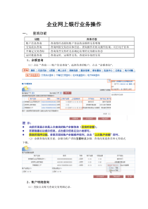 企业网上银行业务操作