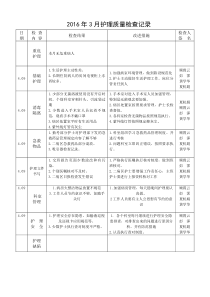 月护理质量检查记录