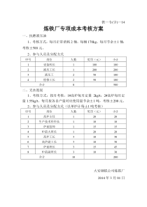 炼铁厂单项成本考核方案