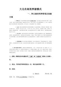大北农高效养猪模式