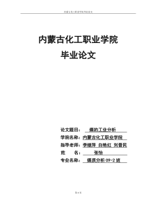 煤的工业分析论文