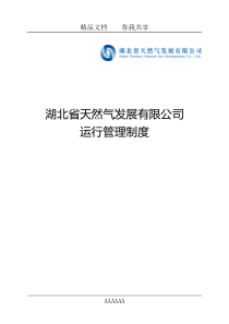湖北省天然气运行管理制度