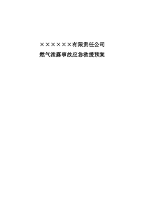 燃气事故应急预案