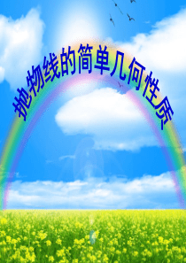抛物线的简单几何性质