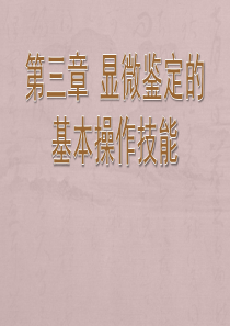 显微鉴定的基本操作技能