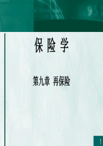 保险学第九章再保险