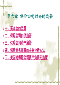 保险监管第六章保险公司财务的监管