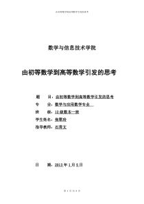 数学分析实践论文