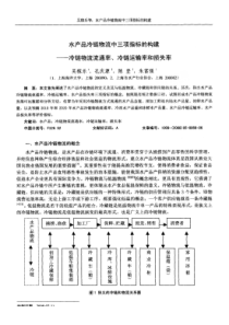 物流流通率、冷链运输率和损失率
