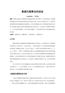 数据压缩,算法的综述