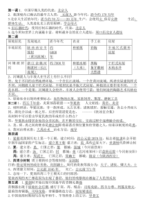 新课标人教版七年级历史上册知识点归纳总结