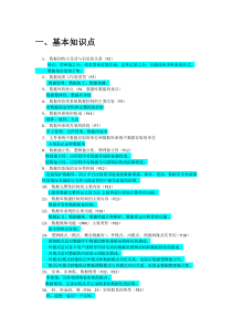 数据库知识要点(仅供参考)