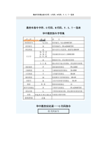 数控车床最全指令字符