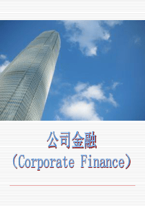 公司金融第四讲