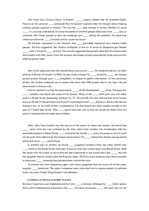 人教版高二必修五英语课文完形填空(原创)