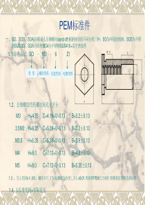 PEM标准件知识的讲解