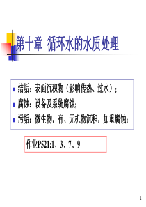 循环水的水质稳定处理