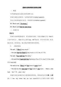 直接引语和间接引语用法讲解