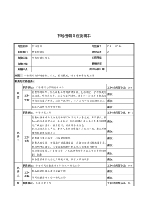 军工行业-开发经营处-市场营销岗位说明书