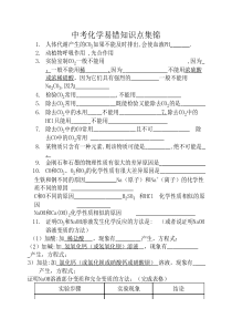 中考化学易错知识点集锦(学生版)