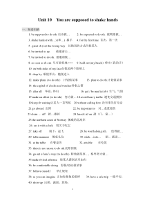 新目标人教版九年级上unit10短语集锦和习题