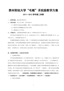 毛中特课实践教学设计方案