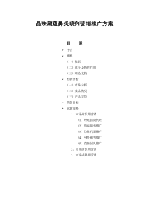 晶珠藏蕴鼻炎喷剂营销推广方案(草案)
