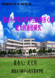 抗挫折课题中期评估报告ppt.