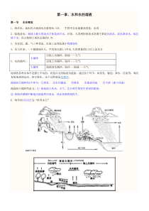 最新浙教版科学八上第一章水和水的溶液复习提纲