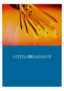 大中型零售企业SCM供应链系统演示方案