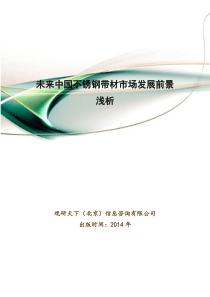 未来中国不锈钢带材市场发展前景浅析