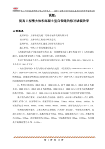 提高U型槽大体积混凝土竖向裂缝的修补堵漏效果