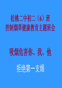 松桃二中初二(6)班控制烟草健康教育主题班会