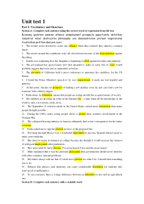 新标准大学英语综合教程2Unittest1-5