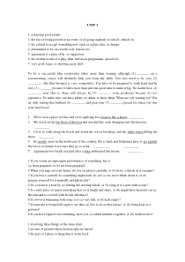 新标准大学英语读写课后题及答案(可用于期末备考=w=)