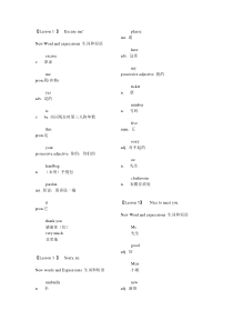 新概念英语第一册(单词)第1-143课