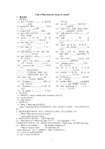 新版新目标七下Unit2Whattimedoyougotoschool知识点及习题