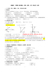 新编高一基本概念定理定律公式表达式总表